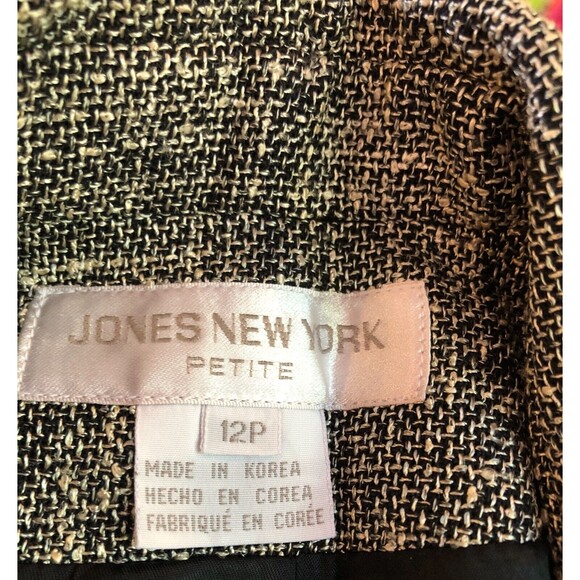 Jones New York Grey Tweed Button Women's Jacket Blazer Size 12P - Picture 6 of 6